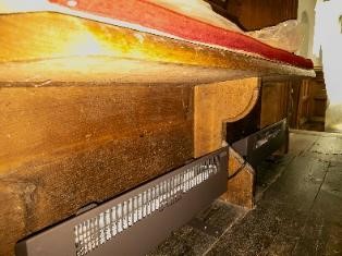 Radiator in church