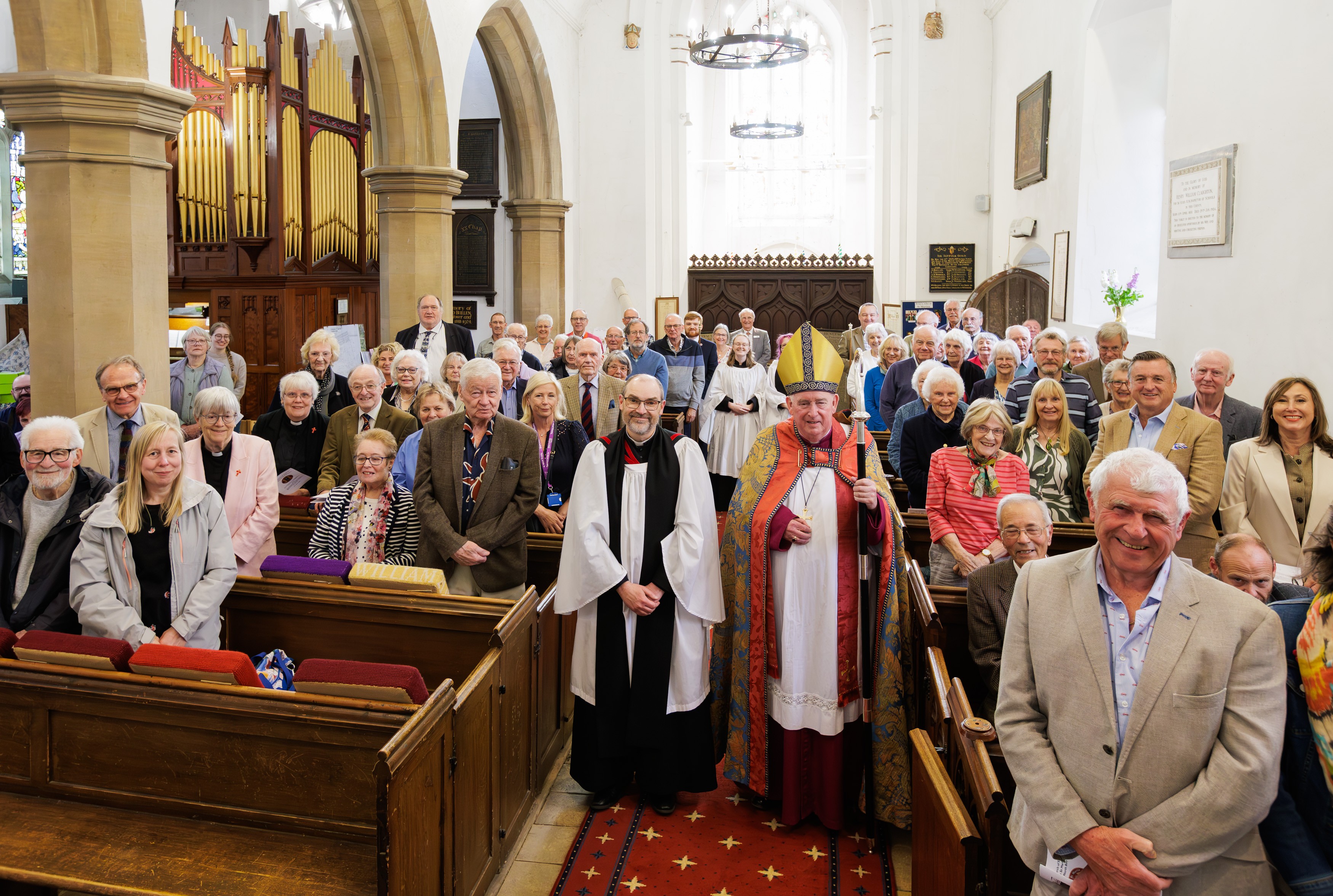 Congregation group at Fornham St Martin Church