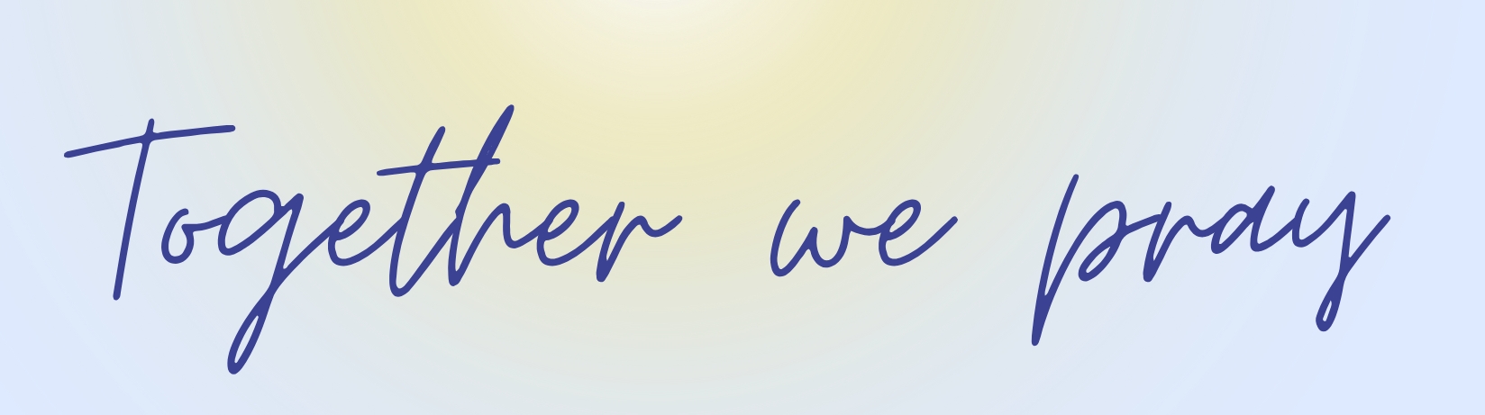 Together we pray typography