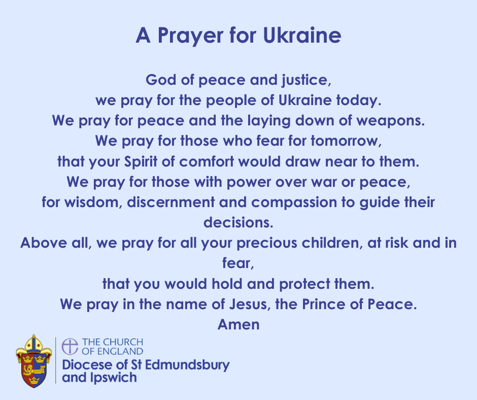 Prayer for Ukrane graphic to download