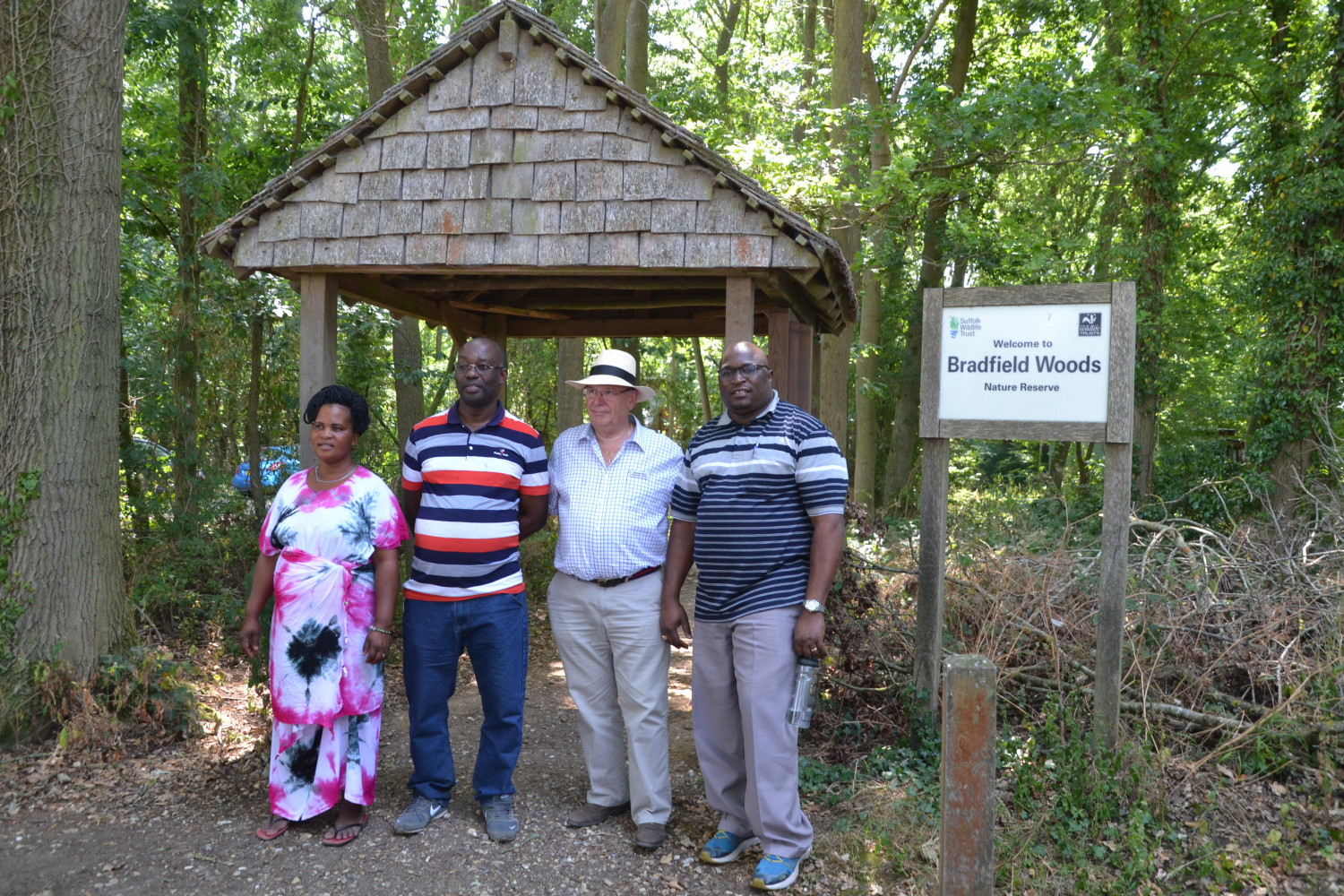 Bishop Godfrey, Bishop Vithalis and his wife Monica and the Revd Richard Stainer in Cockfield Benefice