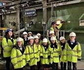Pupils at Elmsett CofE primary School learning about recycling on a visit to Energy from Waste at Great Blakenham