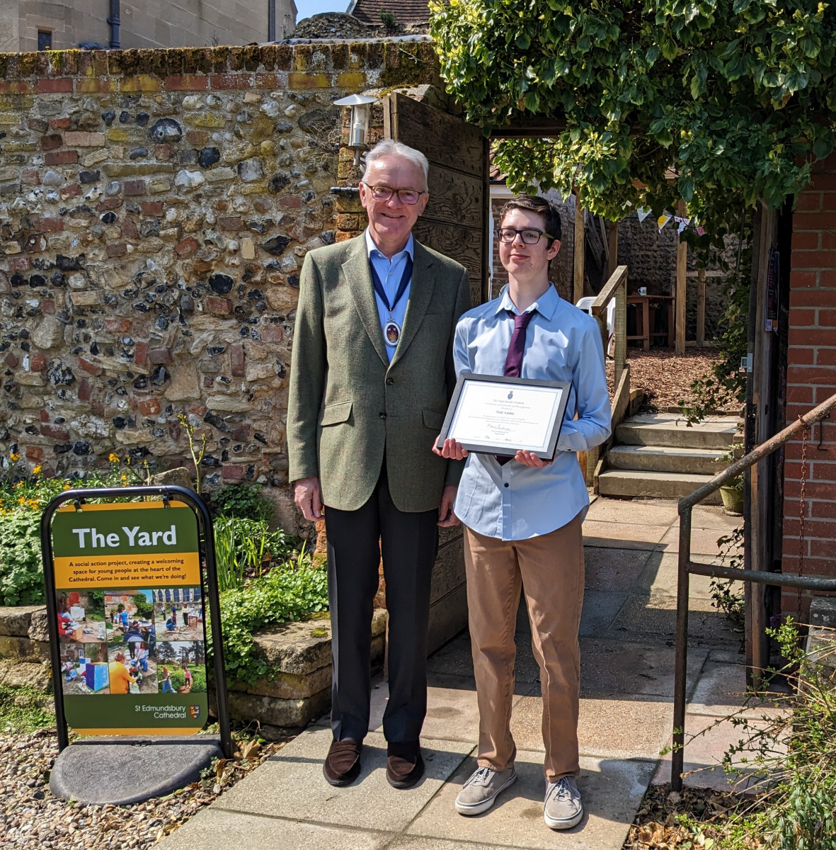 Mark Pendlinton with Nathan Rance opening The Yard