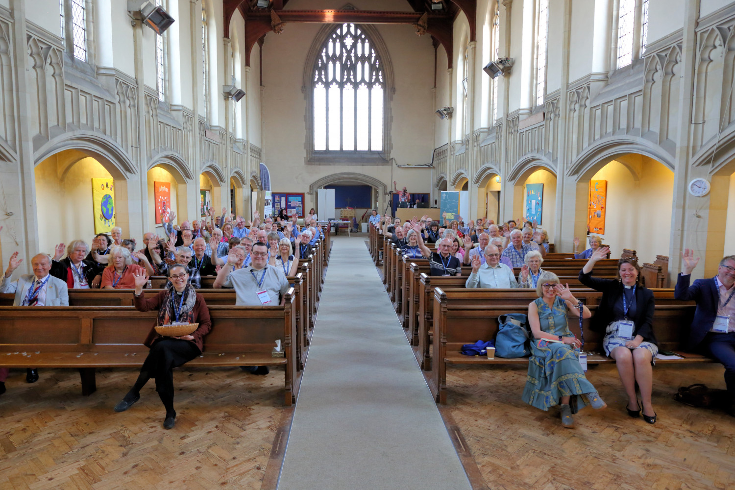 St Augustine's Church full of people