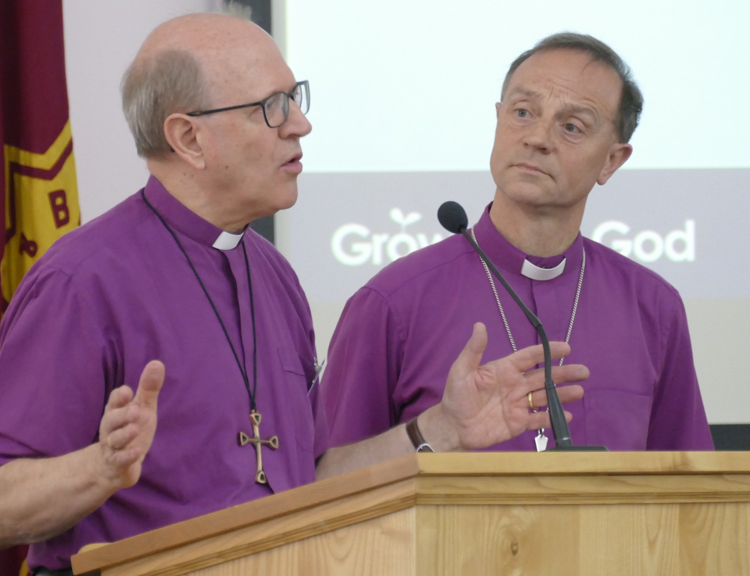 Bishop Martin and Bishop Mike talking together