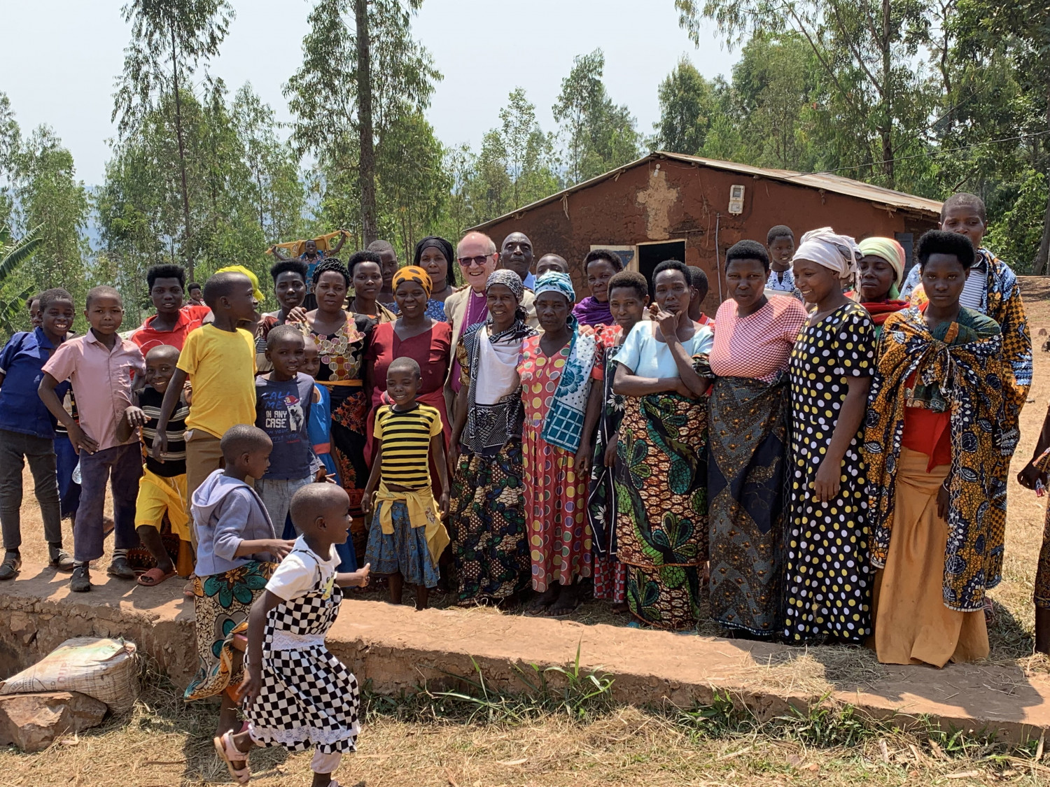 Bishop Martin with everyone in Kagera